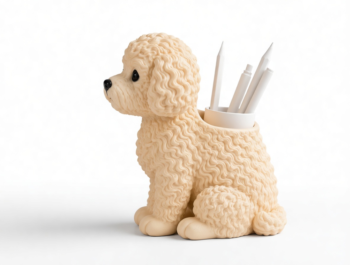 Poodle Dog Pen Holder free 3D printable STL