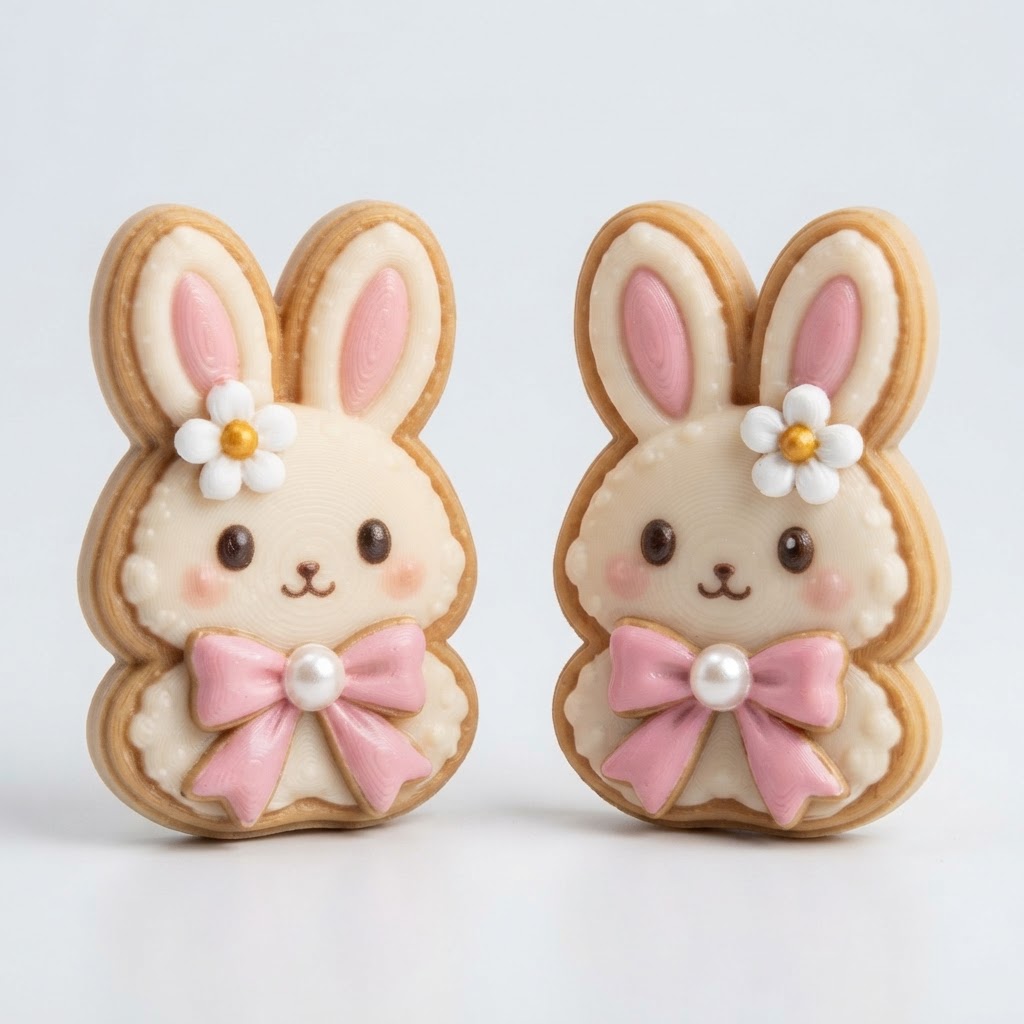 Cute Bunny Cookie Figurine free 3D printable STL
