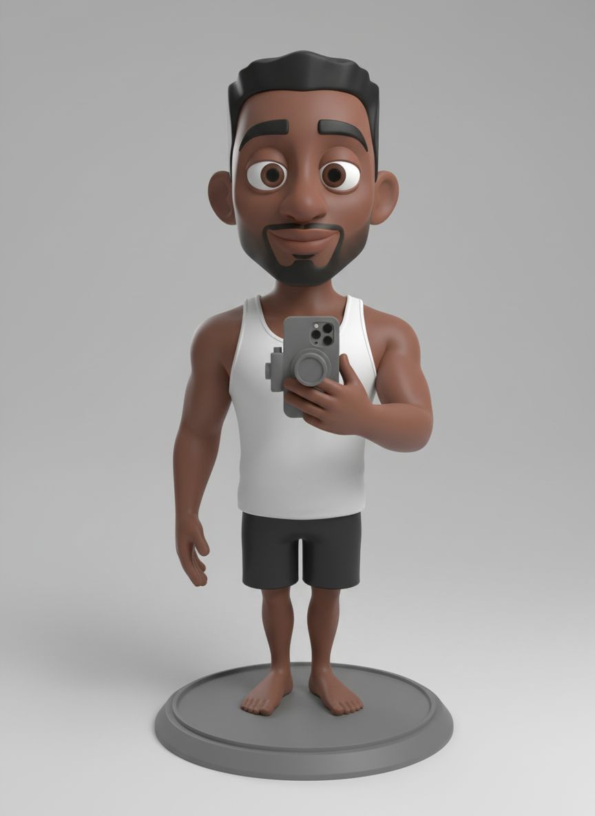 Stylish Selfie Character free 3D printable STL