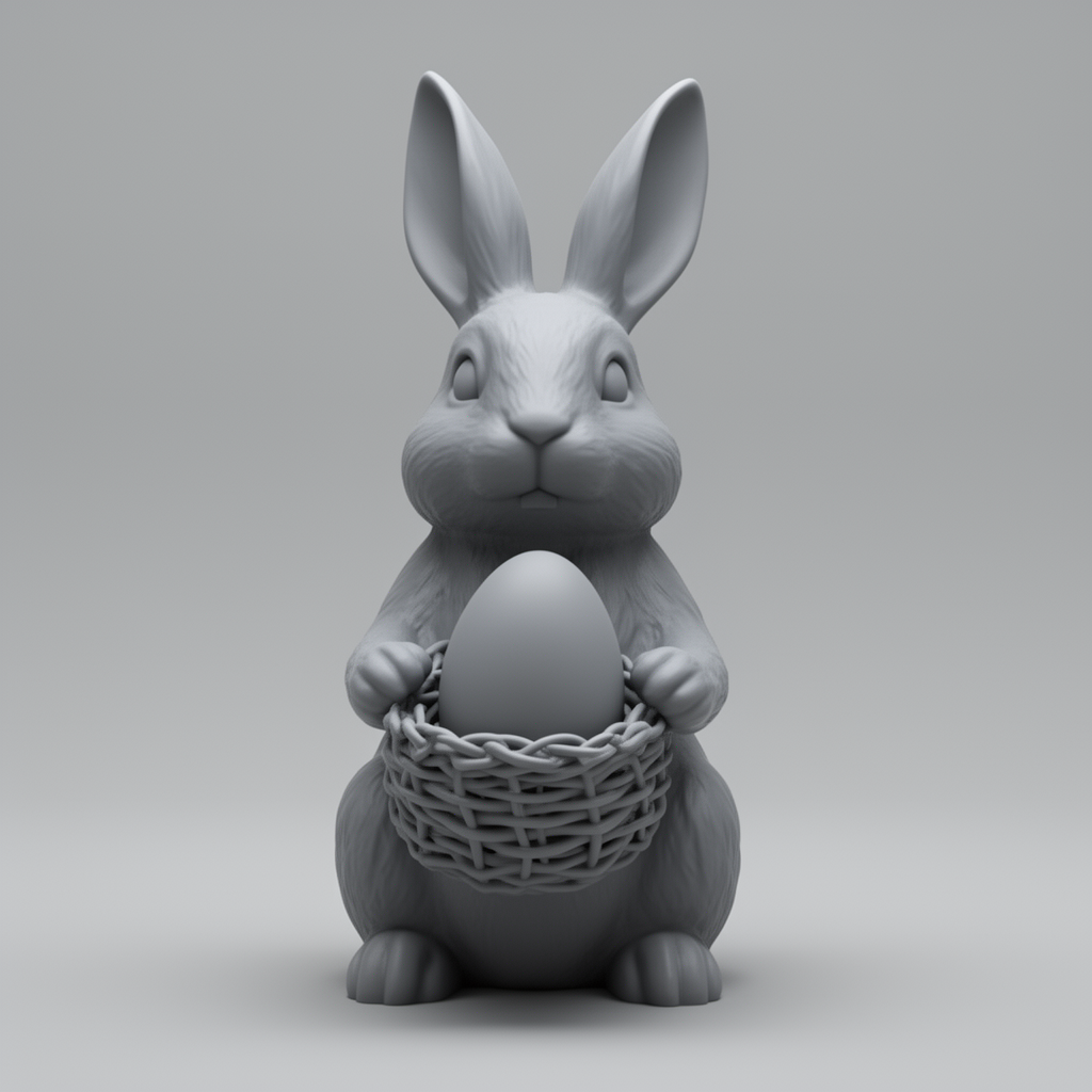 Easter Bunny Figurine free 3D printable STL
