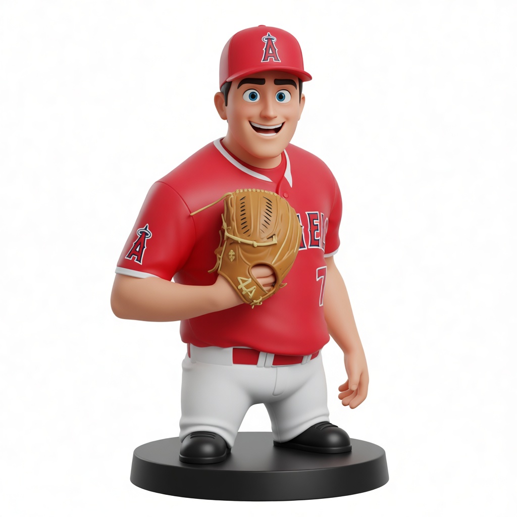 Los Angeles Angels Player Figurine free 3D printable STL