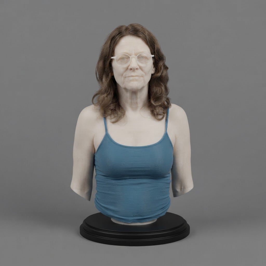 Realistic Woman Bust free 3D printable STL