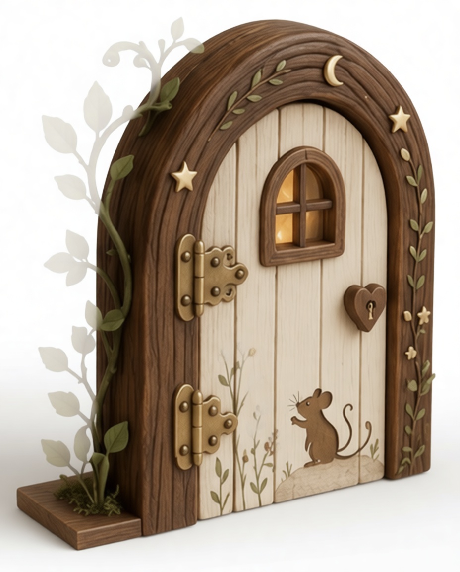 Mouse Cottage Door Figurine free 3D printable STL