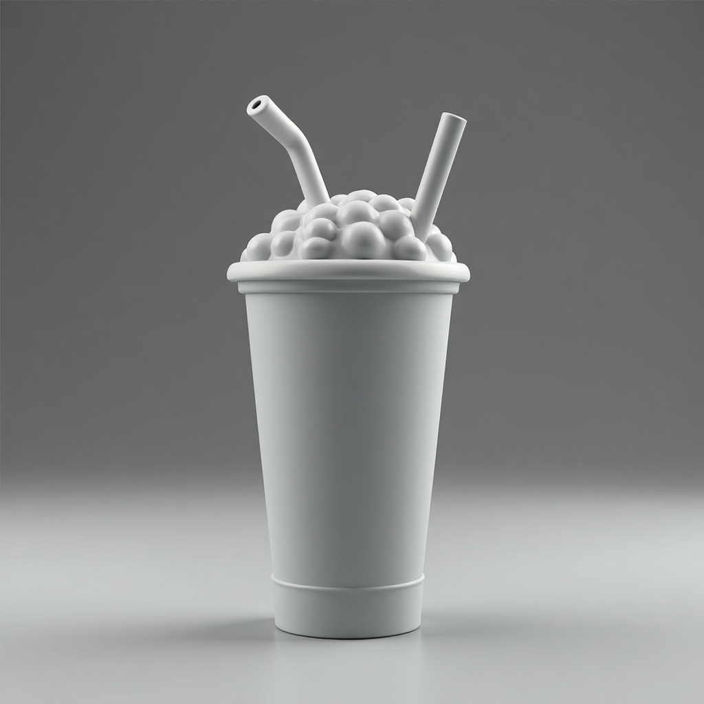 Bubble Tea Keychain Model free 3D printable STL