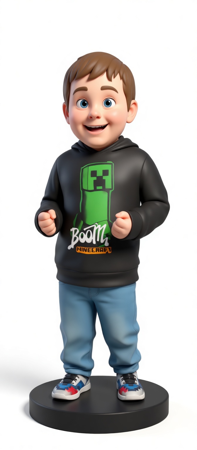 Boy with Minecraft Hoodie Figurine free 3D printable STL