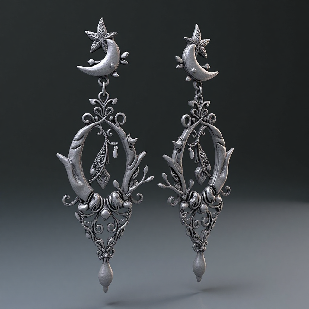 Feyre Night Court Earrings free 3D printable STL