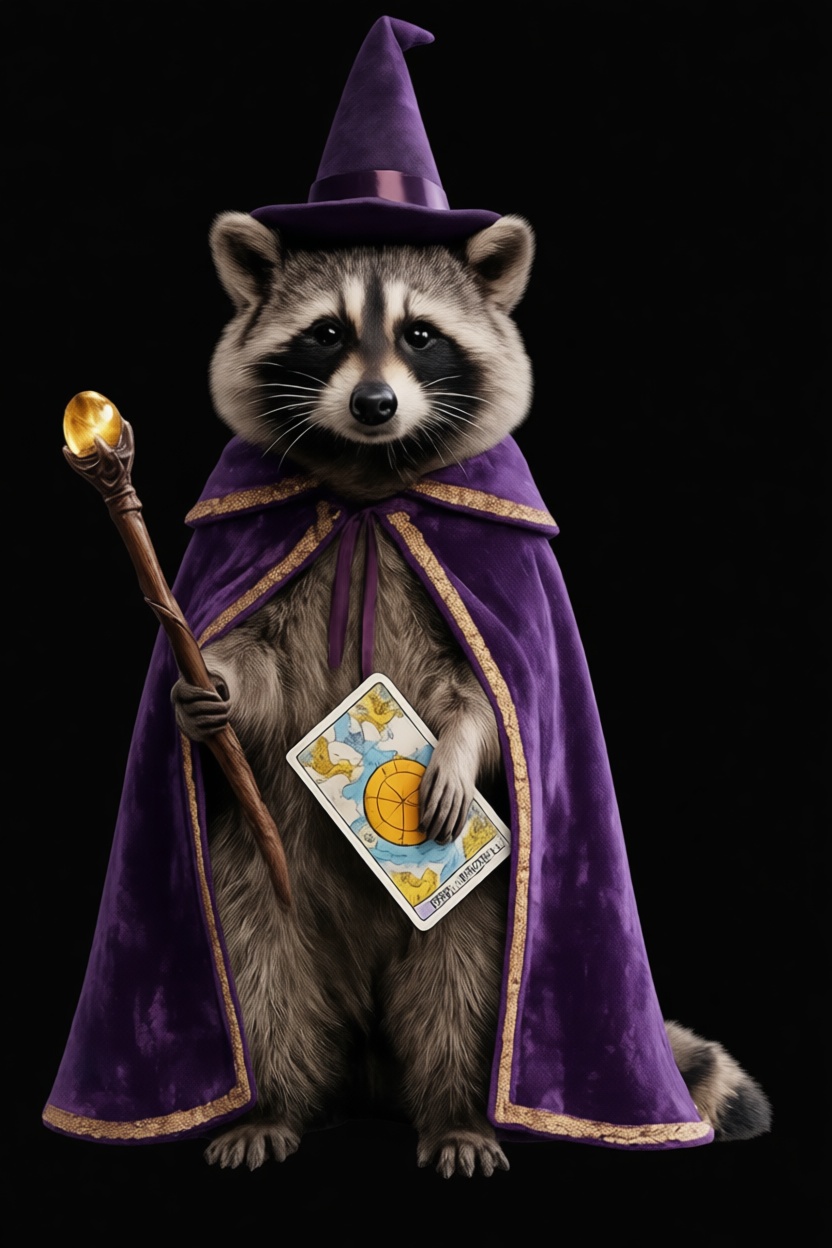 Raccoon Wizard Figurine free 3D printable STL