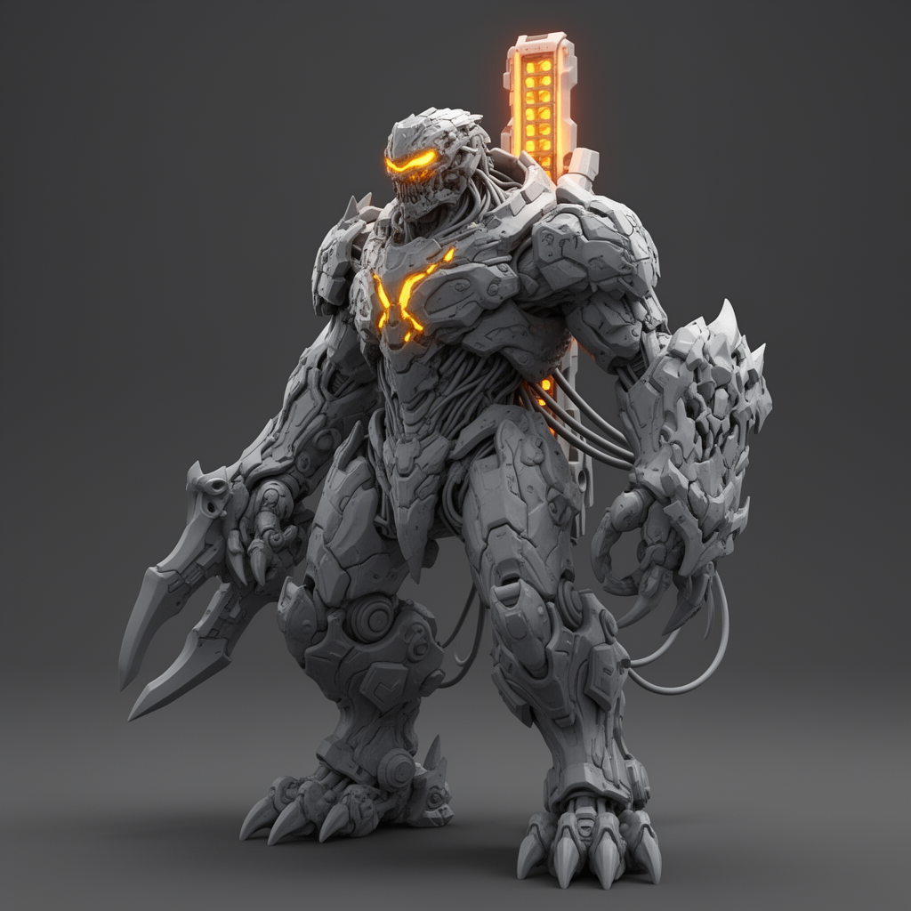 Chrome Tyrant Guard Figurine free 3D printable STL