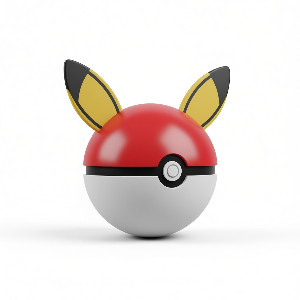 Pikachu Pokeball Model free 3D printable STL