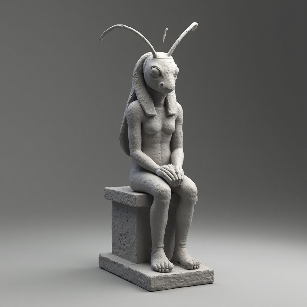 Ant-Headed Deity Statue free 3D printable STL