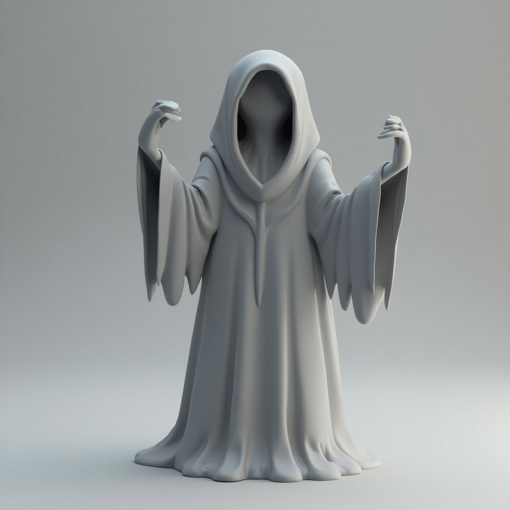 Scary Halloween Ghost Figurine free 3D printable STL