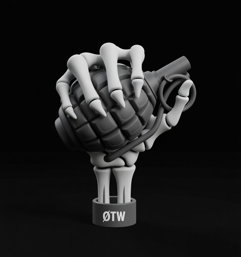 Skeleton Hand Grenade Figurine free 3D printable STL