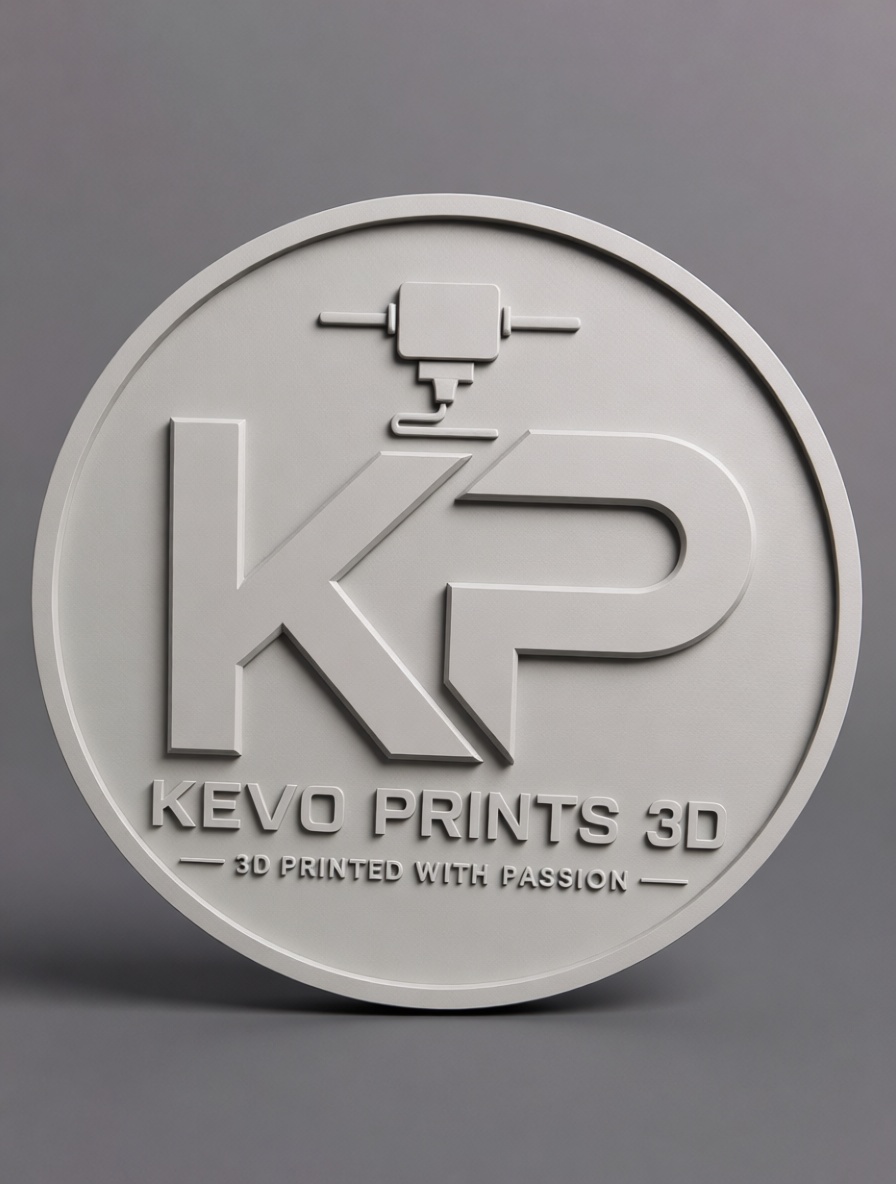 Kevo Prints 3D Logo Plaque free 3D printable STL