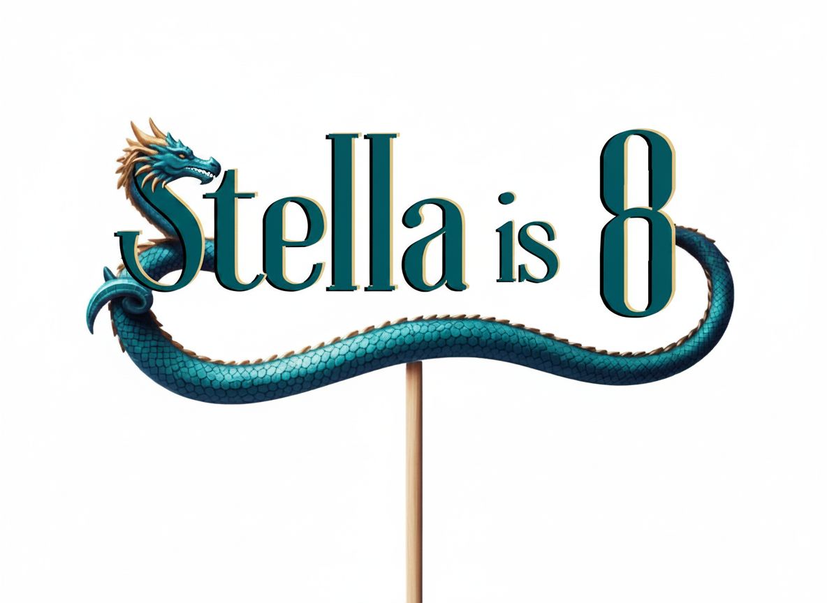 Dragon Birthday Cake Topper free 3D printable STL