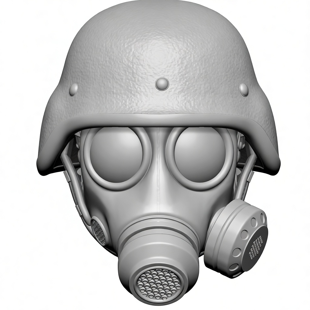 WWII Gas Mask Helmet free 3D printable STL