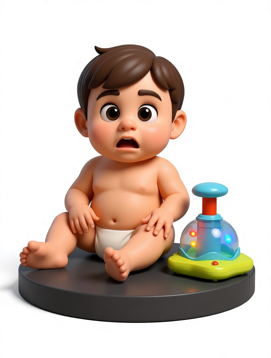 Surprised Baby Figurine free 3D printable STL