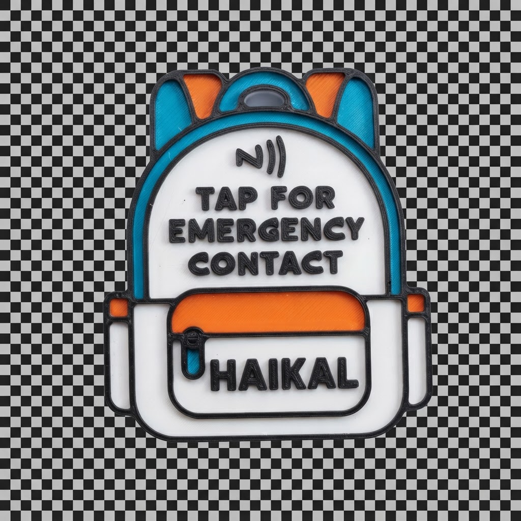 Emergency Contact Badge free 3D printable STL