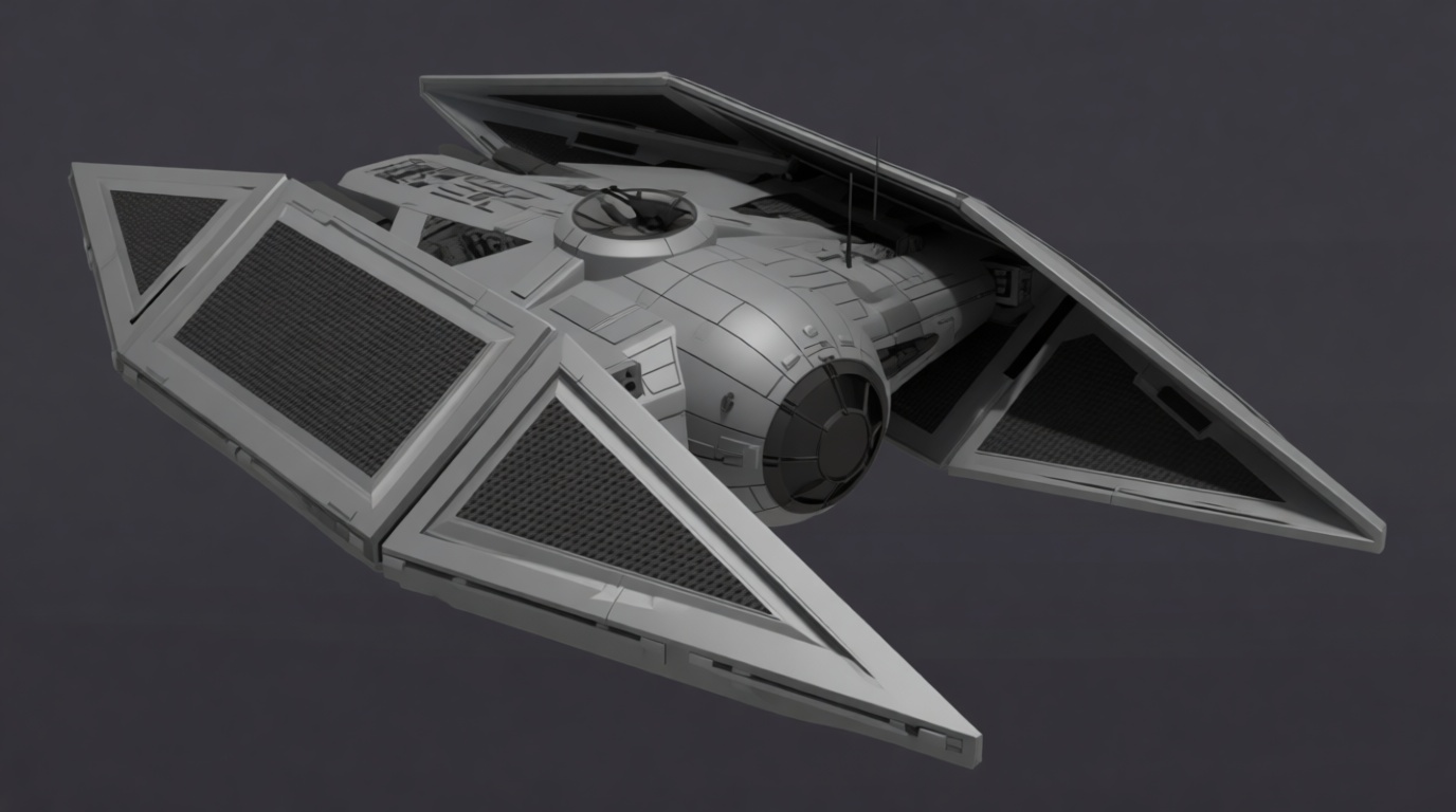 TIE Interceptor Model free 3D printable STL
