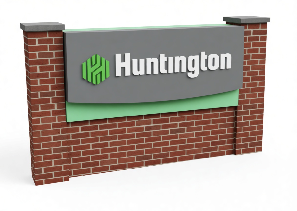 Huntington Bank Sign Model free 3D printable STL