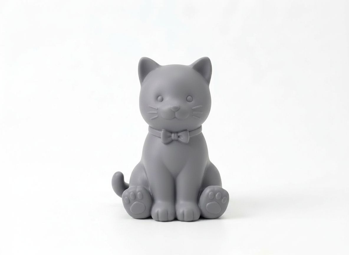 Sitting Cat Figurine free 3D printable STL