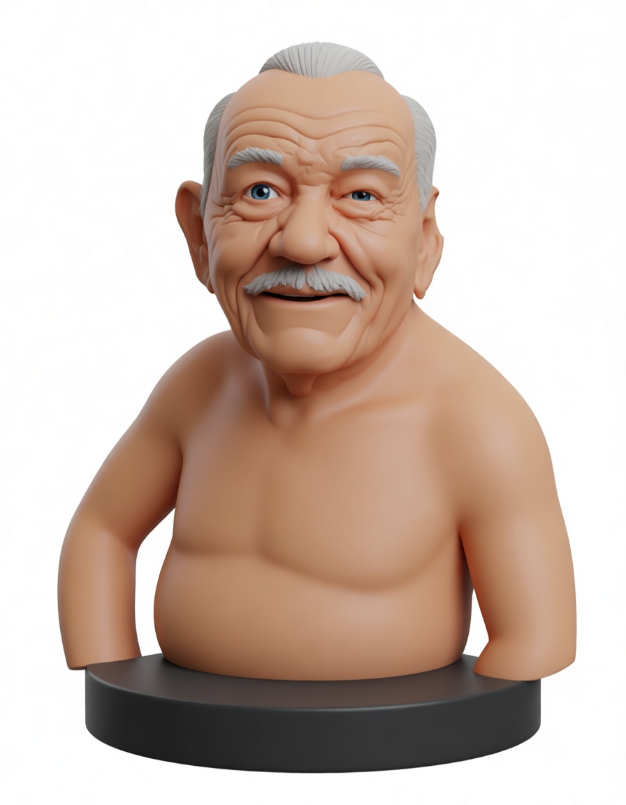 Elderly Man Bust free 3D printable STL