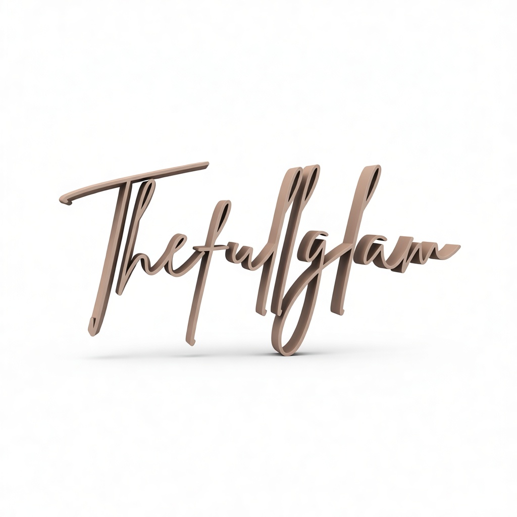 Thefullglam Script Sculpture free 3D printable STL