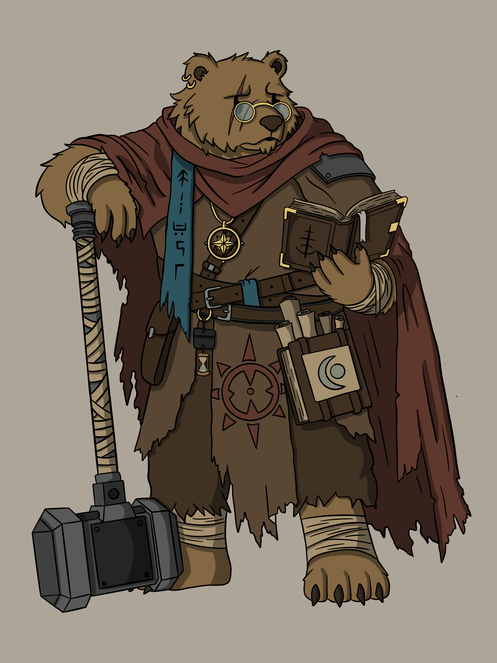 Warrior Bear Figurine free 3D printable STL