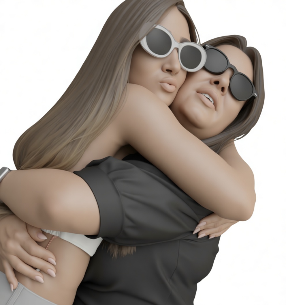 Couple Hugging Figurine free 3D printable STL