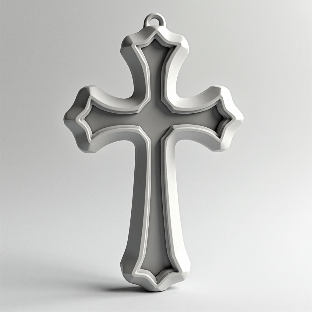 Keychain Cross Pendant free 3D printable STL