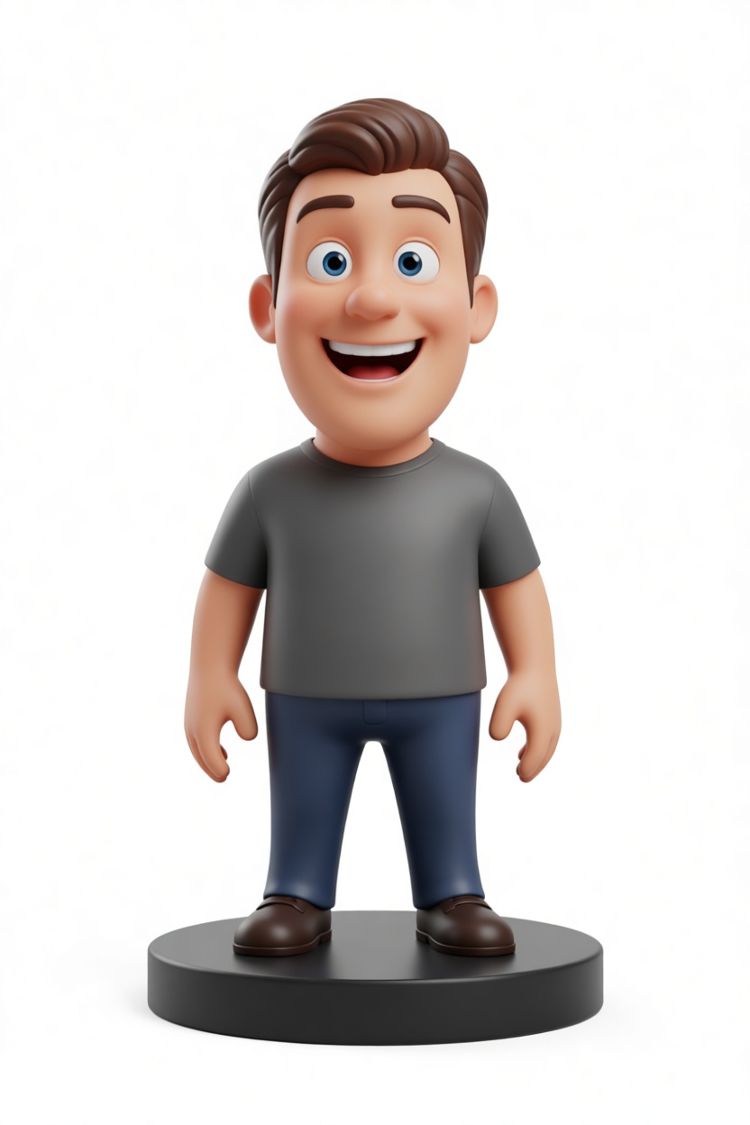 Cartoon Man Figurine free 3D printable STL