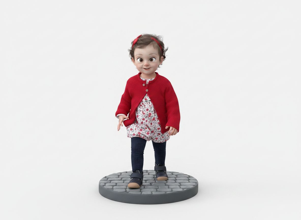 Toddler Girl Figurine free 3D printable STL