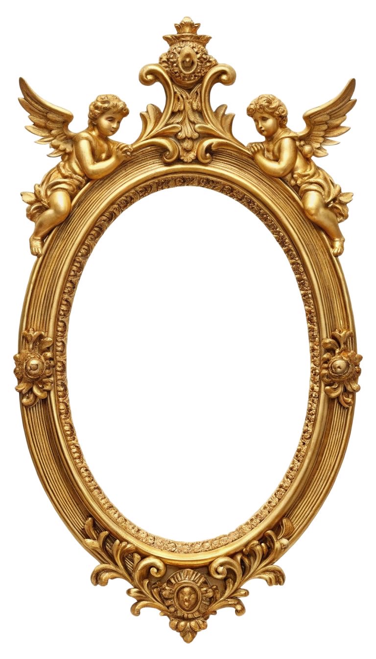 Baroque Cherub Oval Frame free 3D printable STL