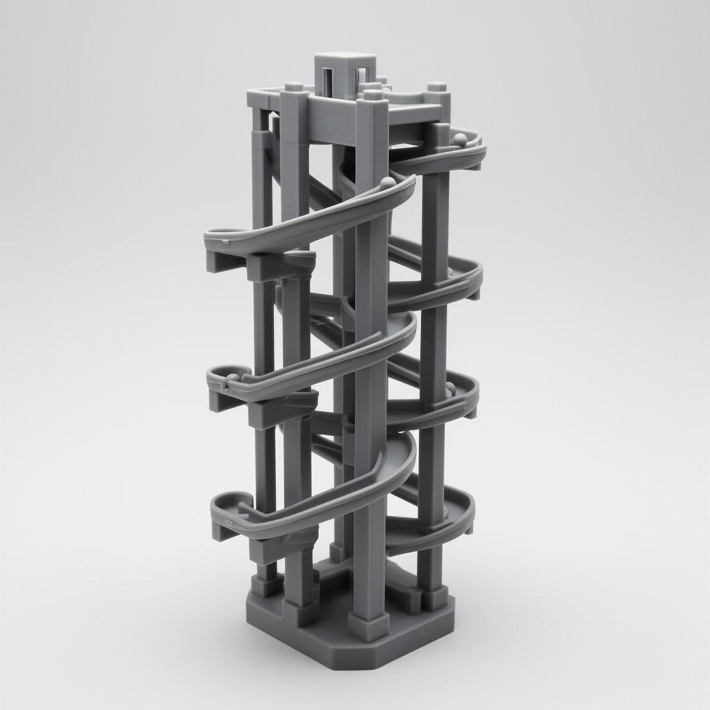 Marble Run Maze Model free 3D printable STL