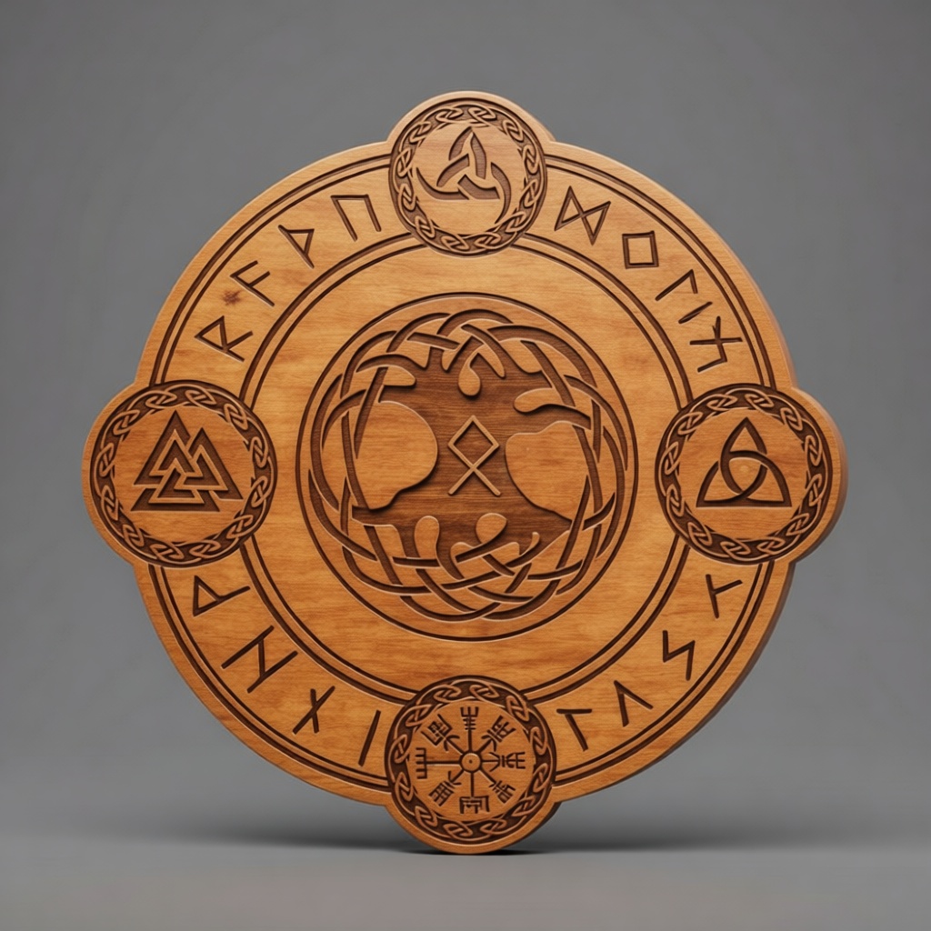 Yggdrasil Norse Shield free 3D printable STL