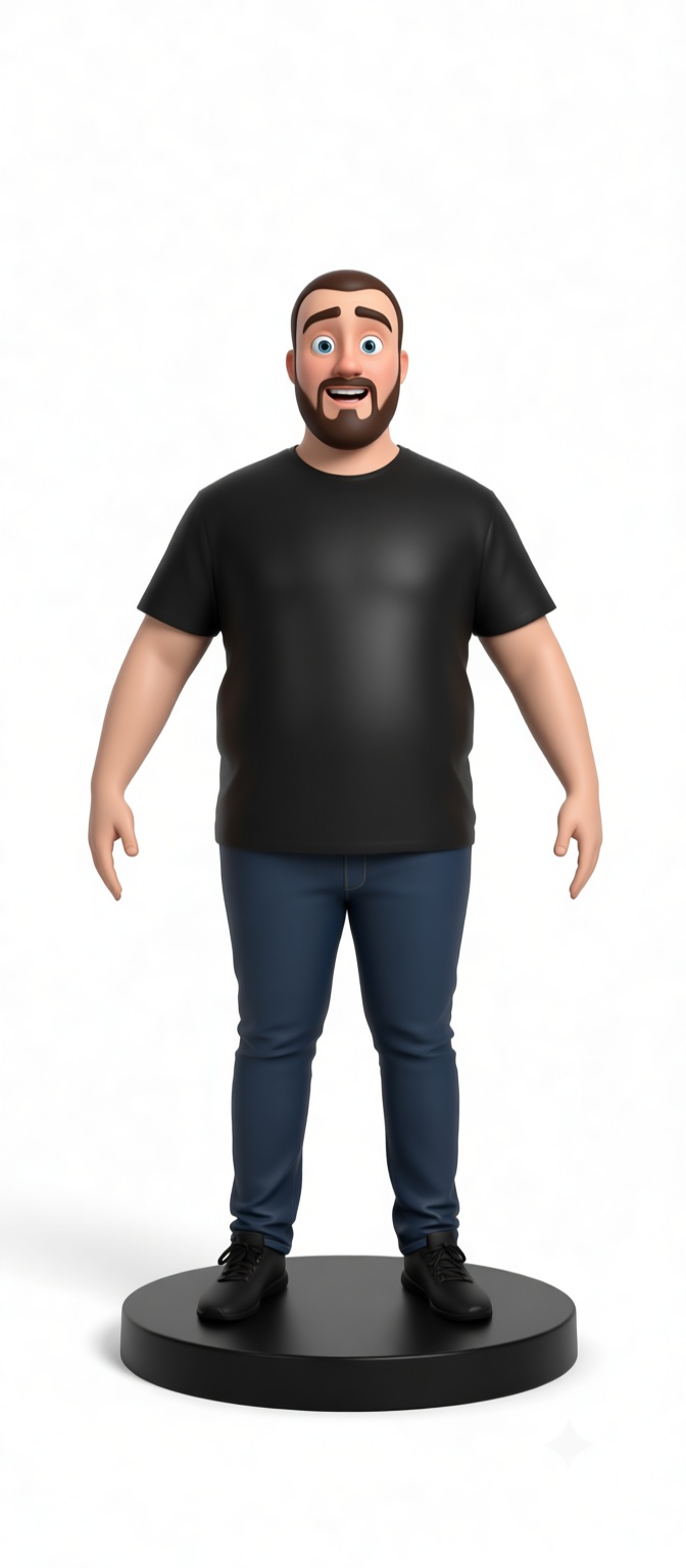 Casual Beard Man Figurine free 3D printable STL