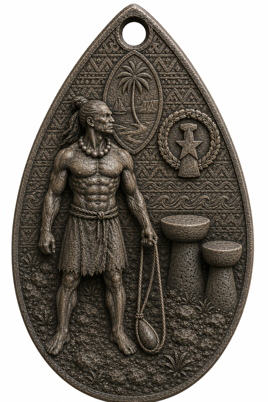 Hawaiian Warrior Plaque free 3D printable STL