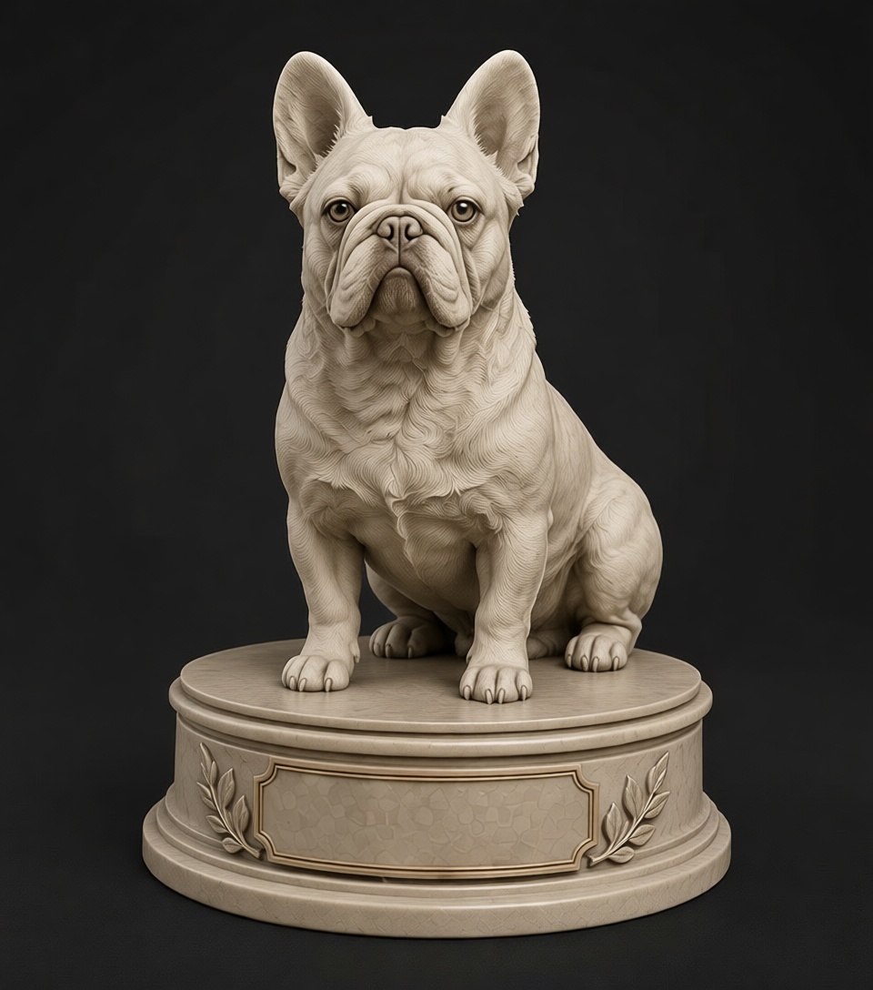 French Bulldog Statue free 3D printable STL