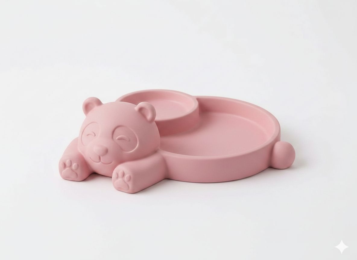 Panda Food Bowl free 3D printable STL