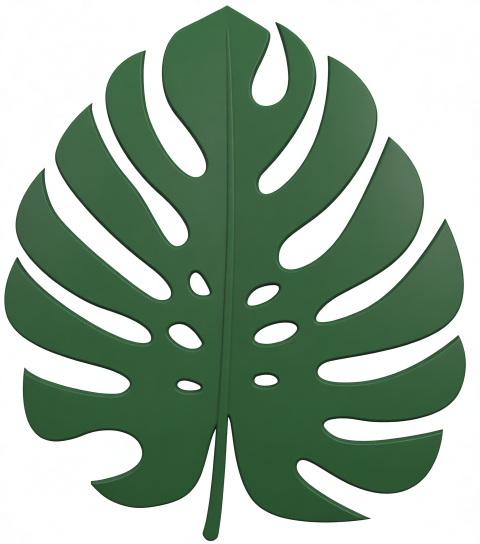 Monstera Leaf Model free 3D printable STL