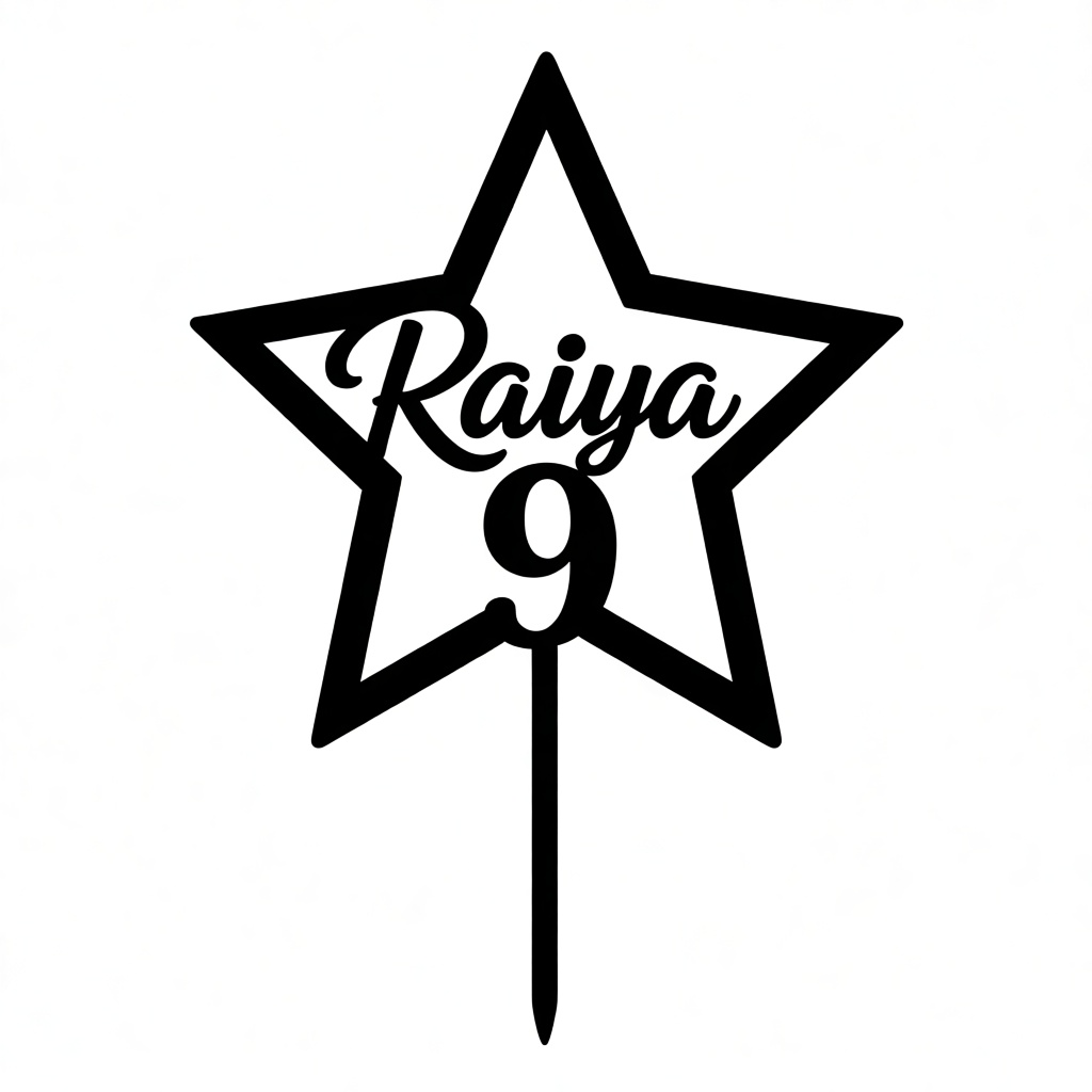 Raiya Star Cake Topper free 3D printable STL