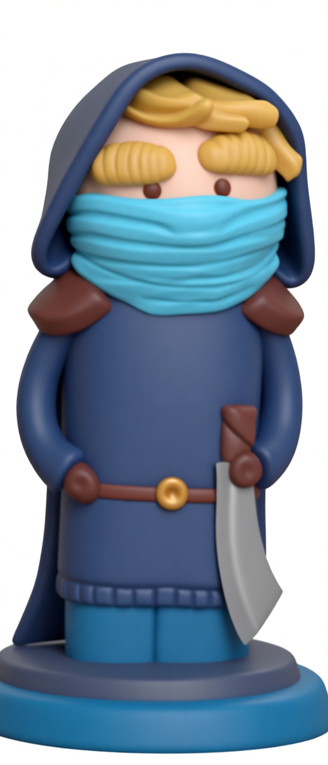 Hooded Rogue Figurine free 3D printable STL