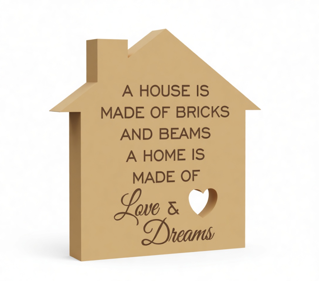 House Love Quote Plaque free 3D printable STL