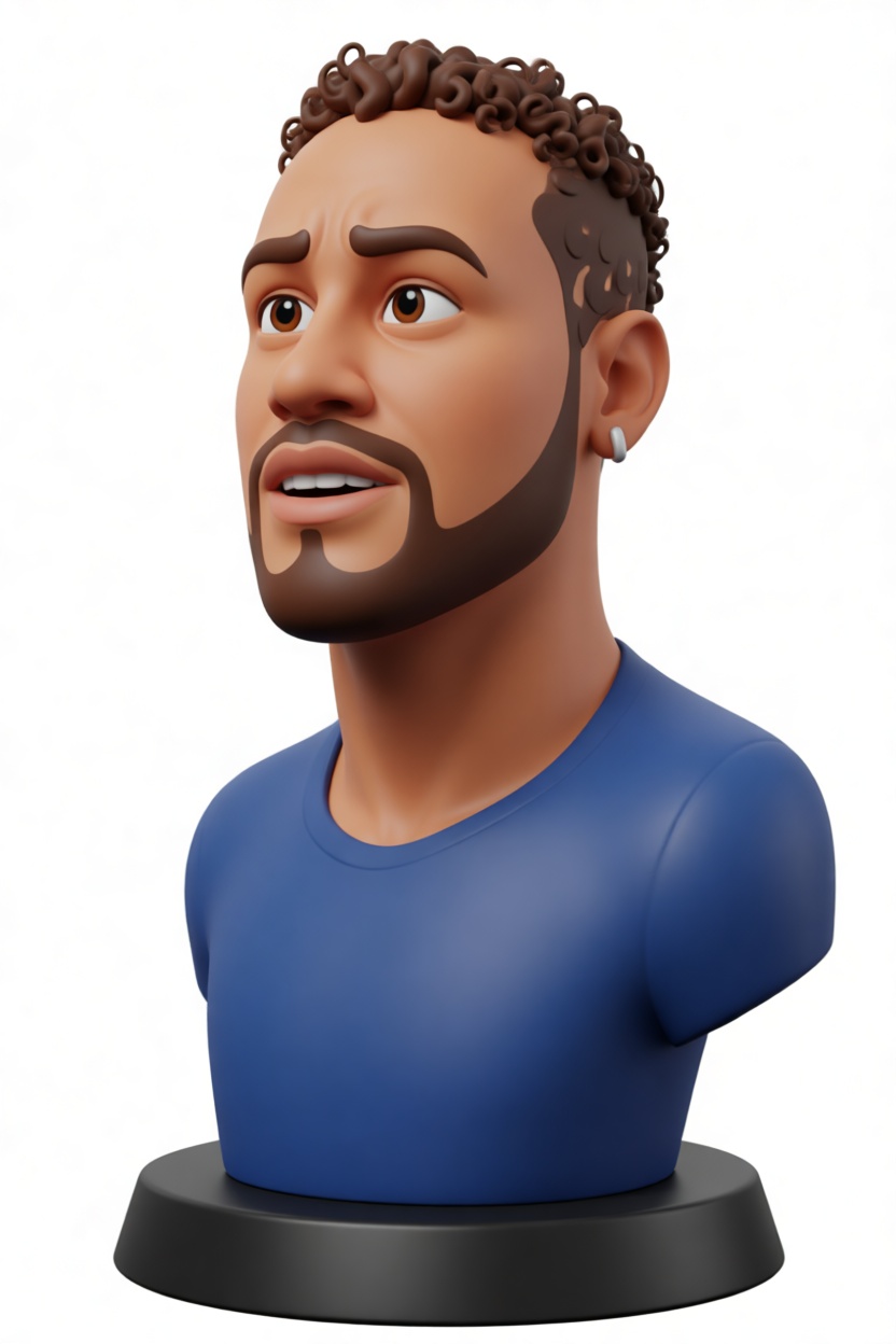 Curly Haired Male Bust free 3D printable STL