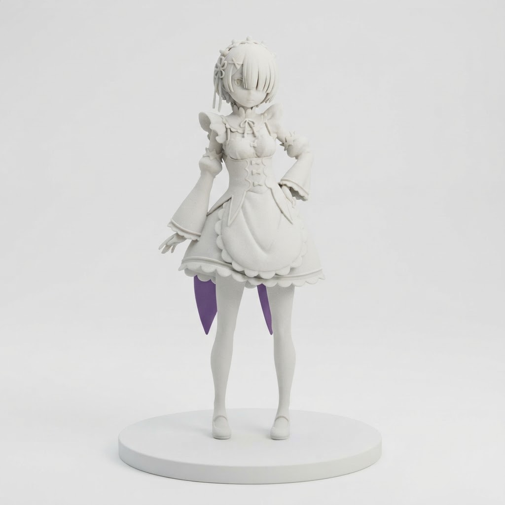 Rem Maid Figurine free 3D printable STL