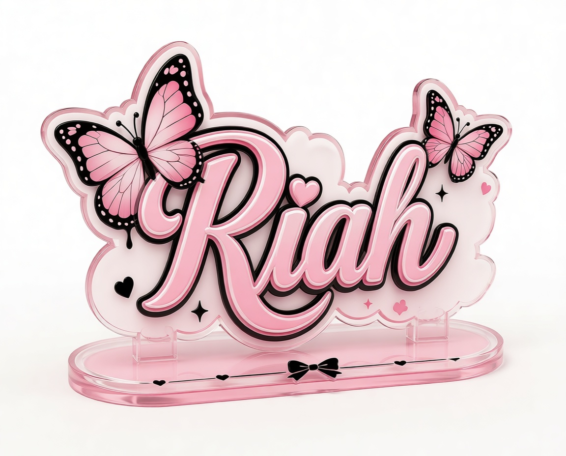 Riah Butterfly Sign free 3D printable STL