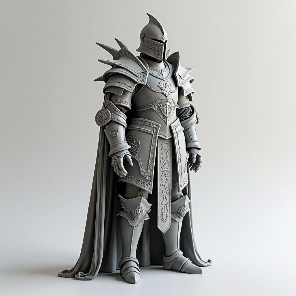 Thorn-Spiked Knight Figurine free 3D printable STL