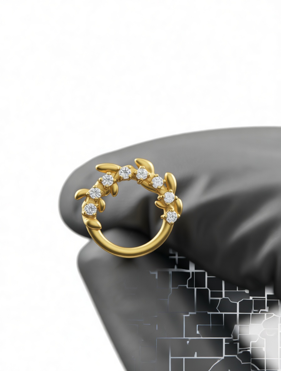 Diamond Floral Ring free 3D printable STL
