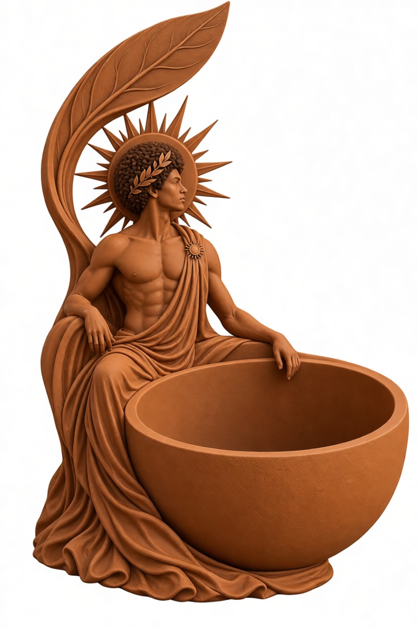 Sun God Statue Planter free 3D printable STL