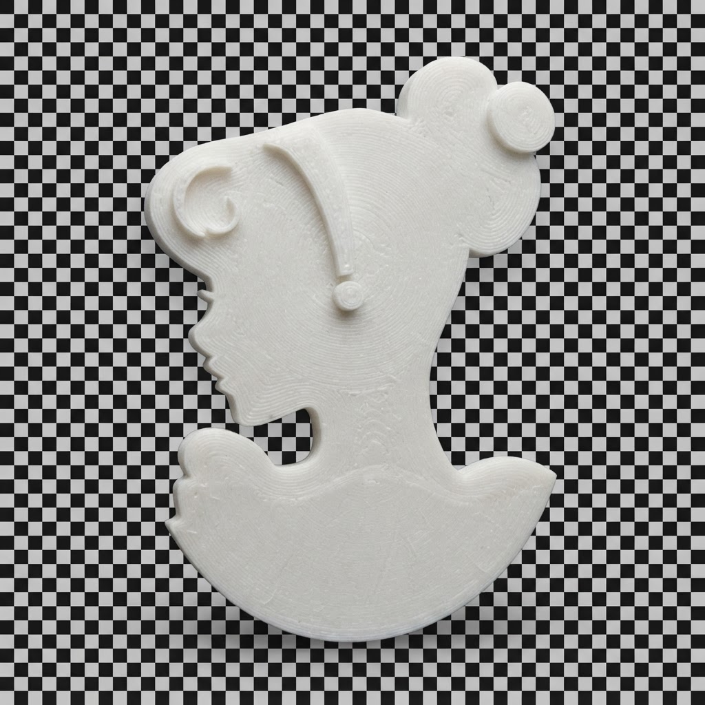 African Woman Silhouette Sculpture free 3D printable STL