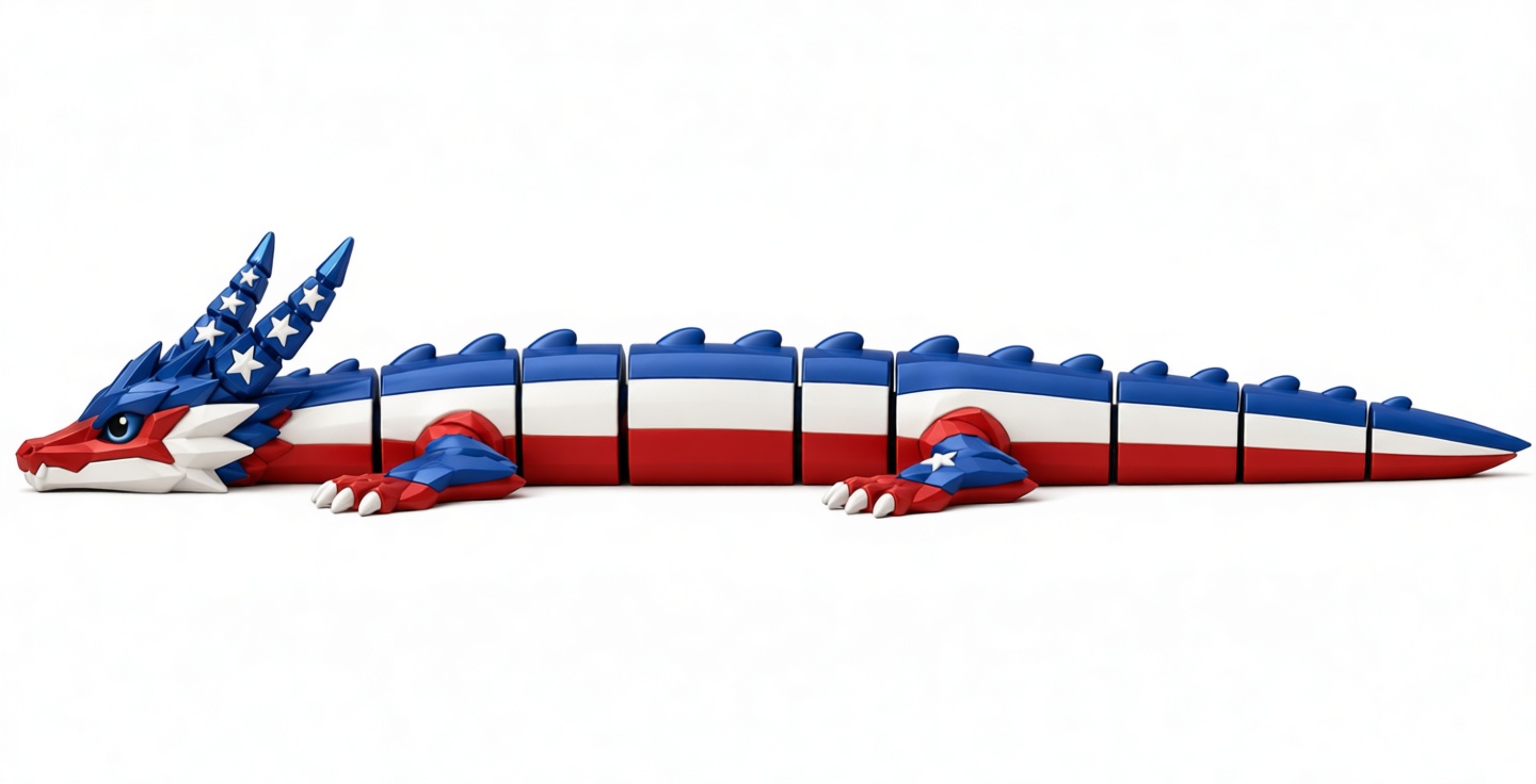 Alligator Ameridragon Figurine free 3D printable STL